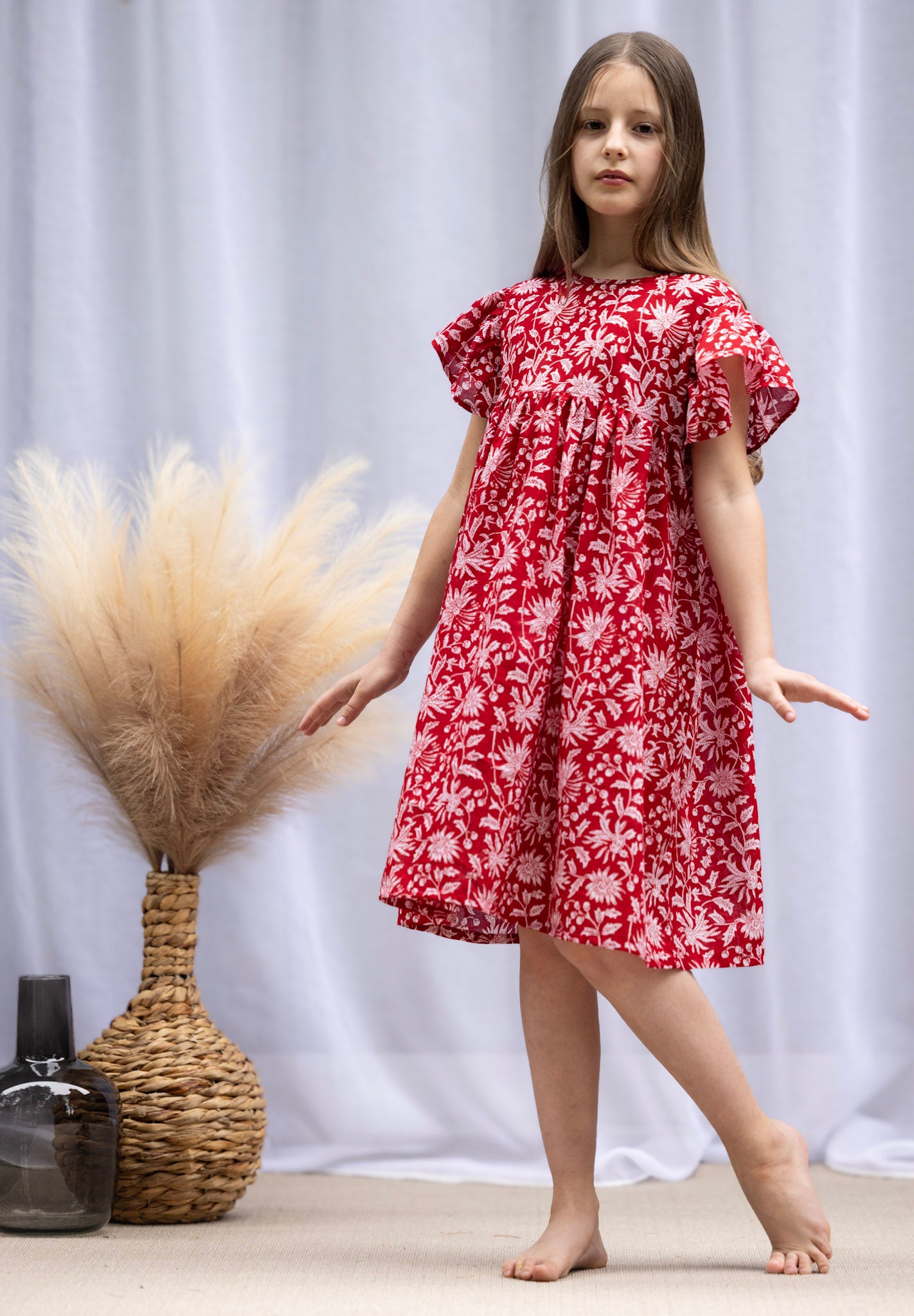 MINI&ME DRESS BILLIE Pomegranate
