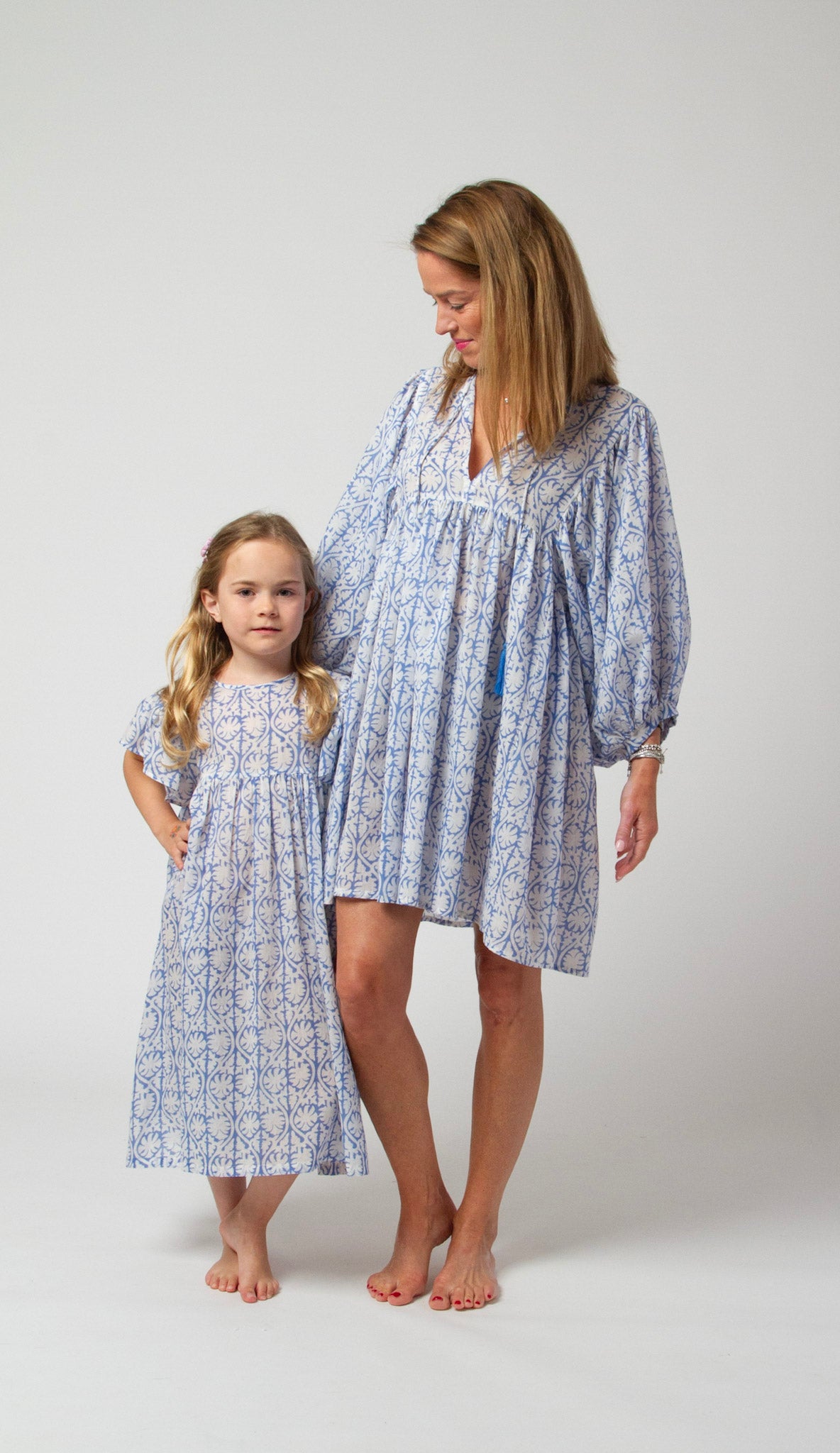 MINI&ME DRESS BILLIE Blue Greek