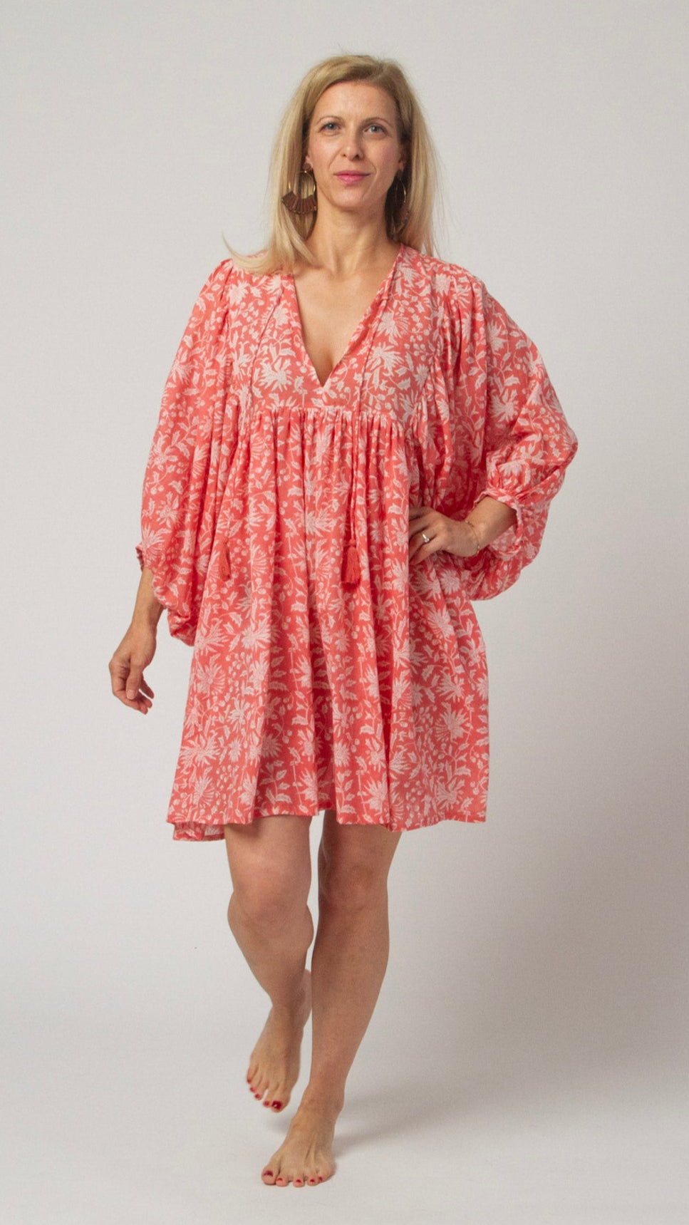 MINI DRESS LALA Coral Pink