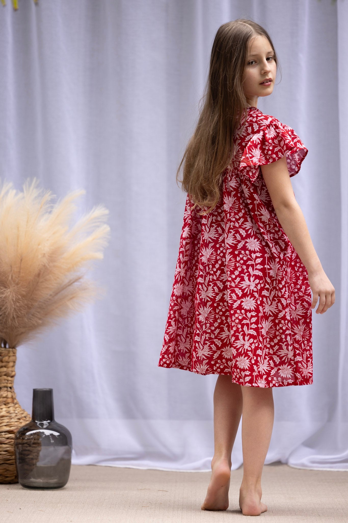 MINI&ME DRESS BILLIE Pomegranate
