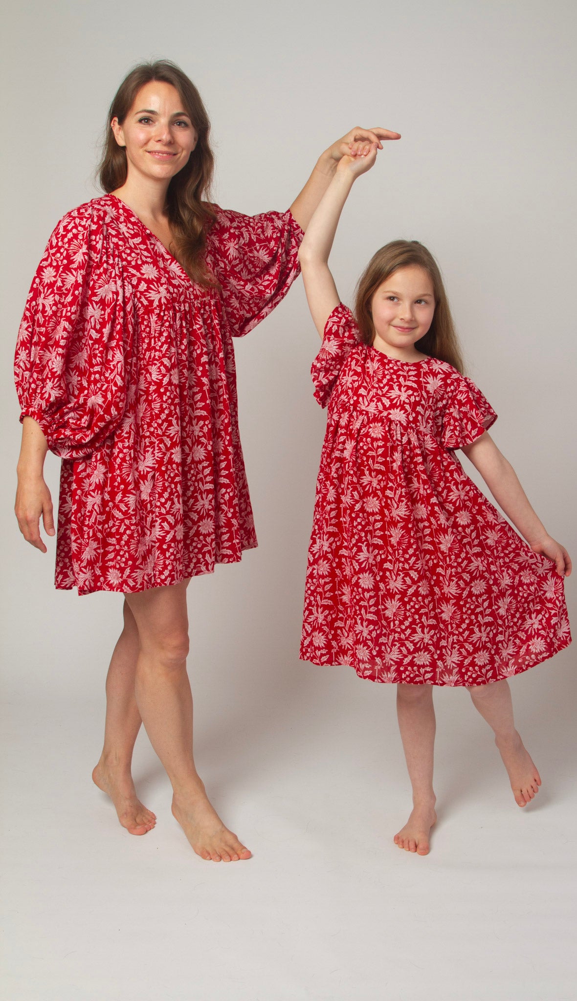 MINI&ME DRESS BILLIE Pomegranate