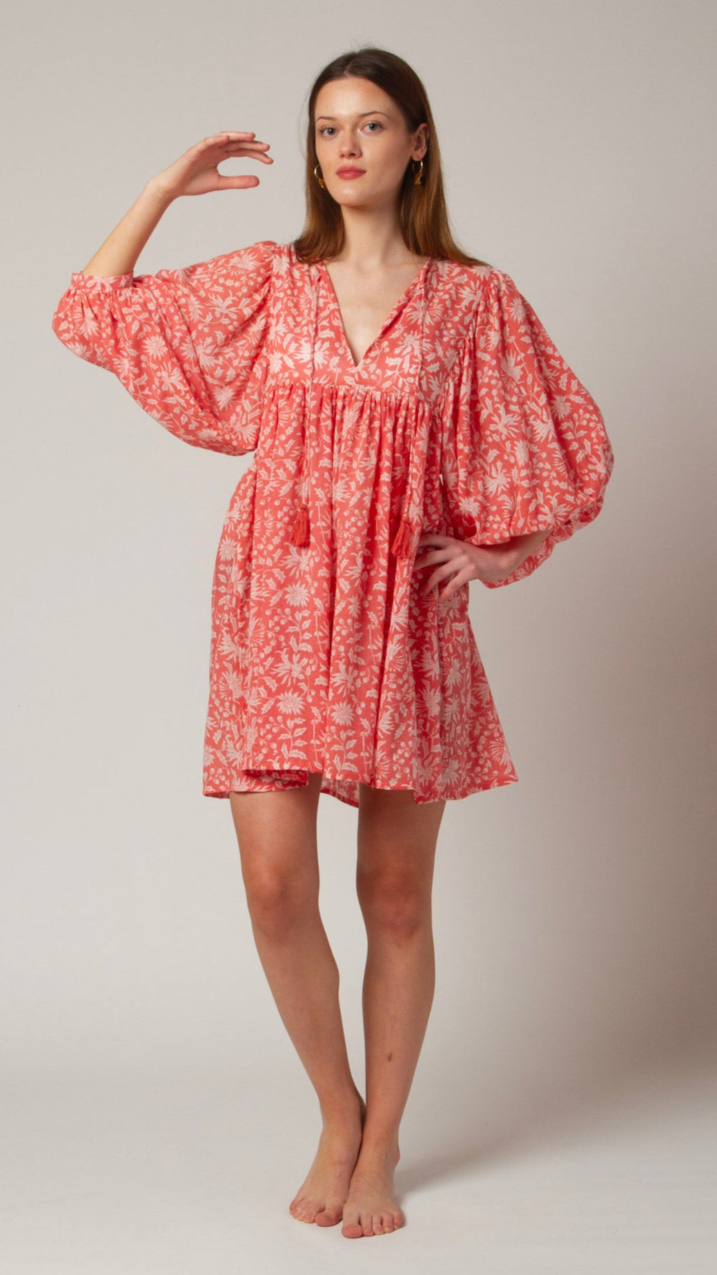 MINI DRESS LALA Coral Pink