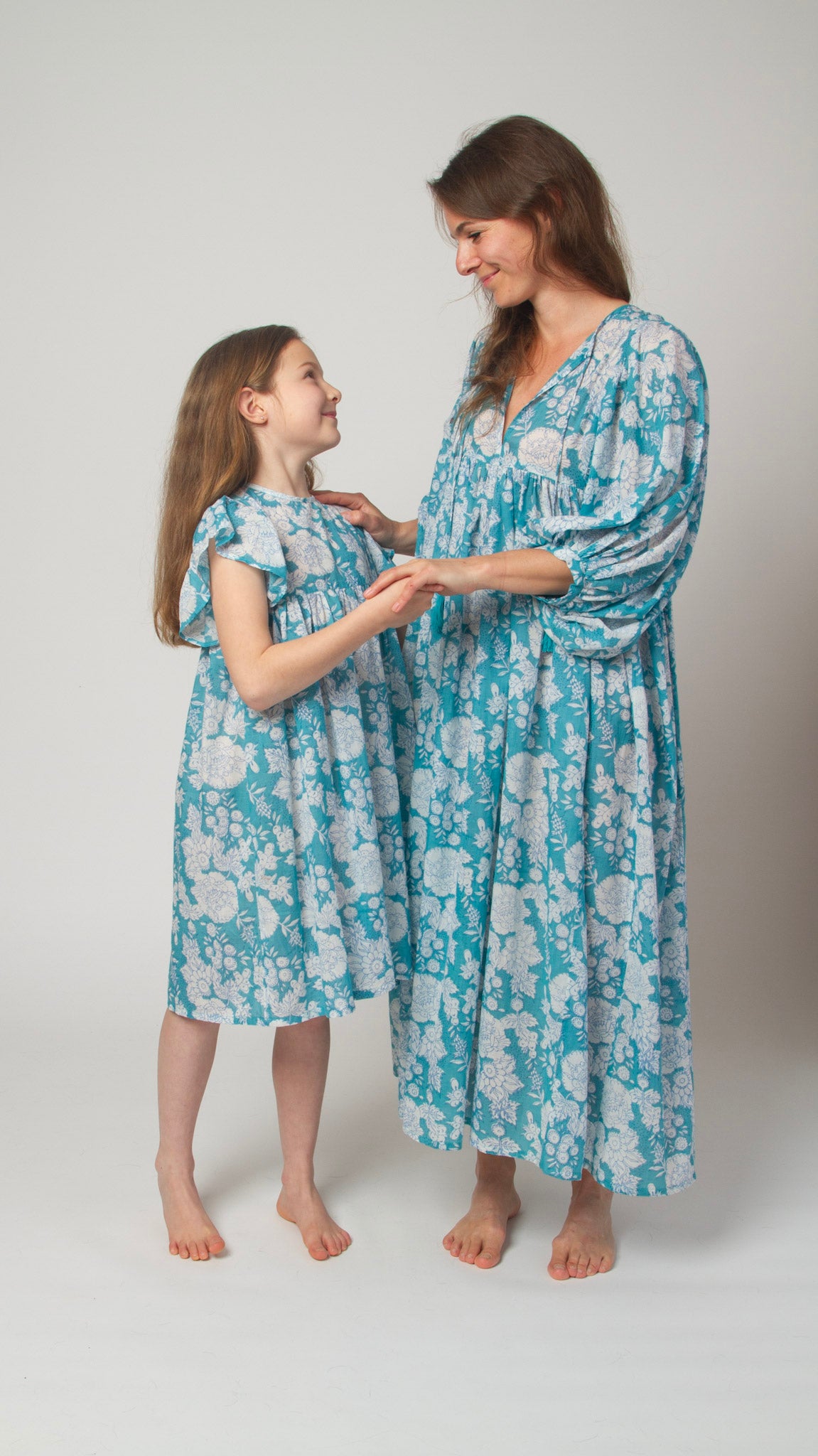 MINI&ME DRESS BILLIE Ocean Turquoise