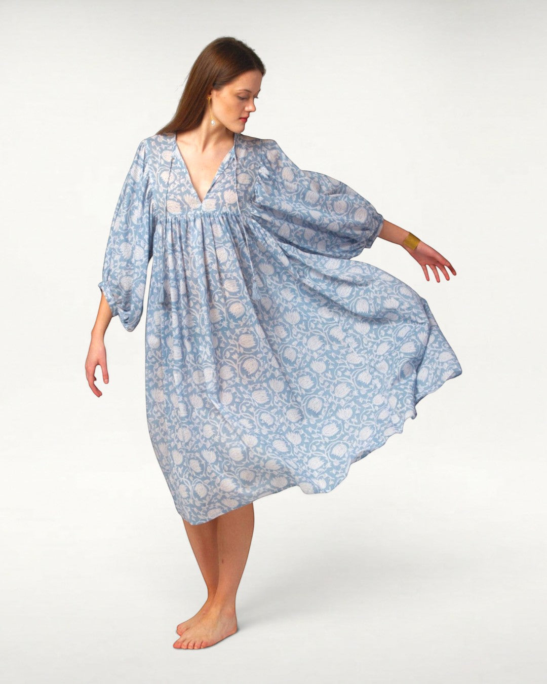 MIDI DRESS AVA Baby Blue