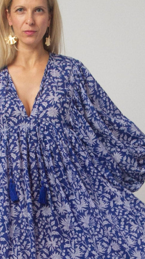 MAXI DRESS HANNAH Indigo Blue