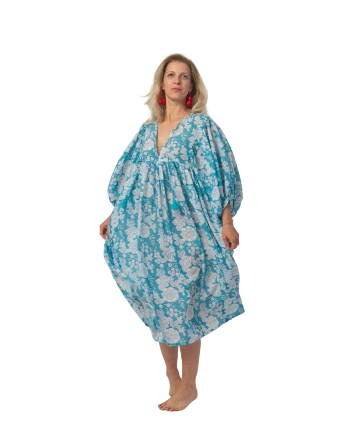 MIDI DRESS AVA Ocean Turquoise
