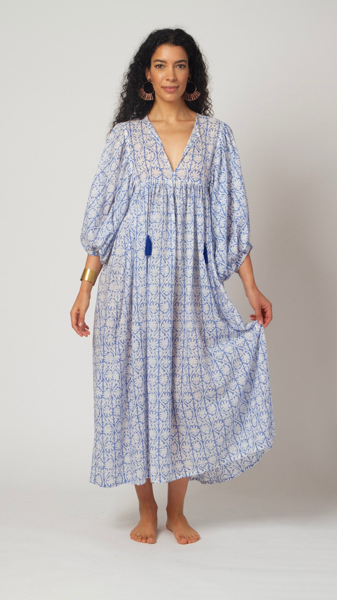 MAXI DRESS HANNAH Greek Blue