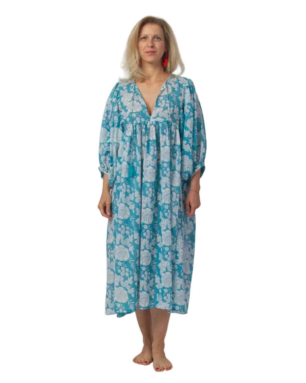 MIDI DRESS AVA Ocean Turquoise