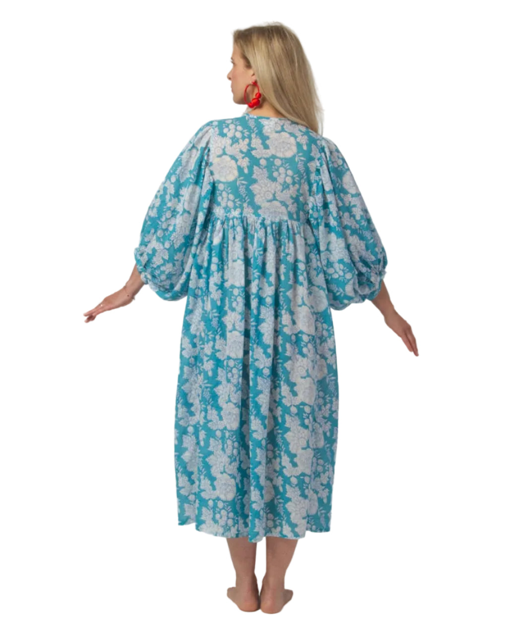 MIDI DRESS AVA Ocean Turquoise
