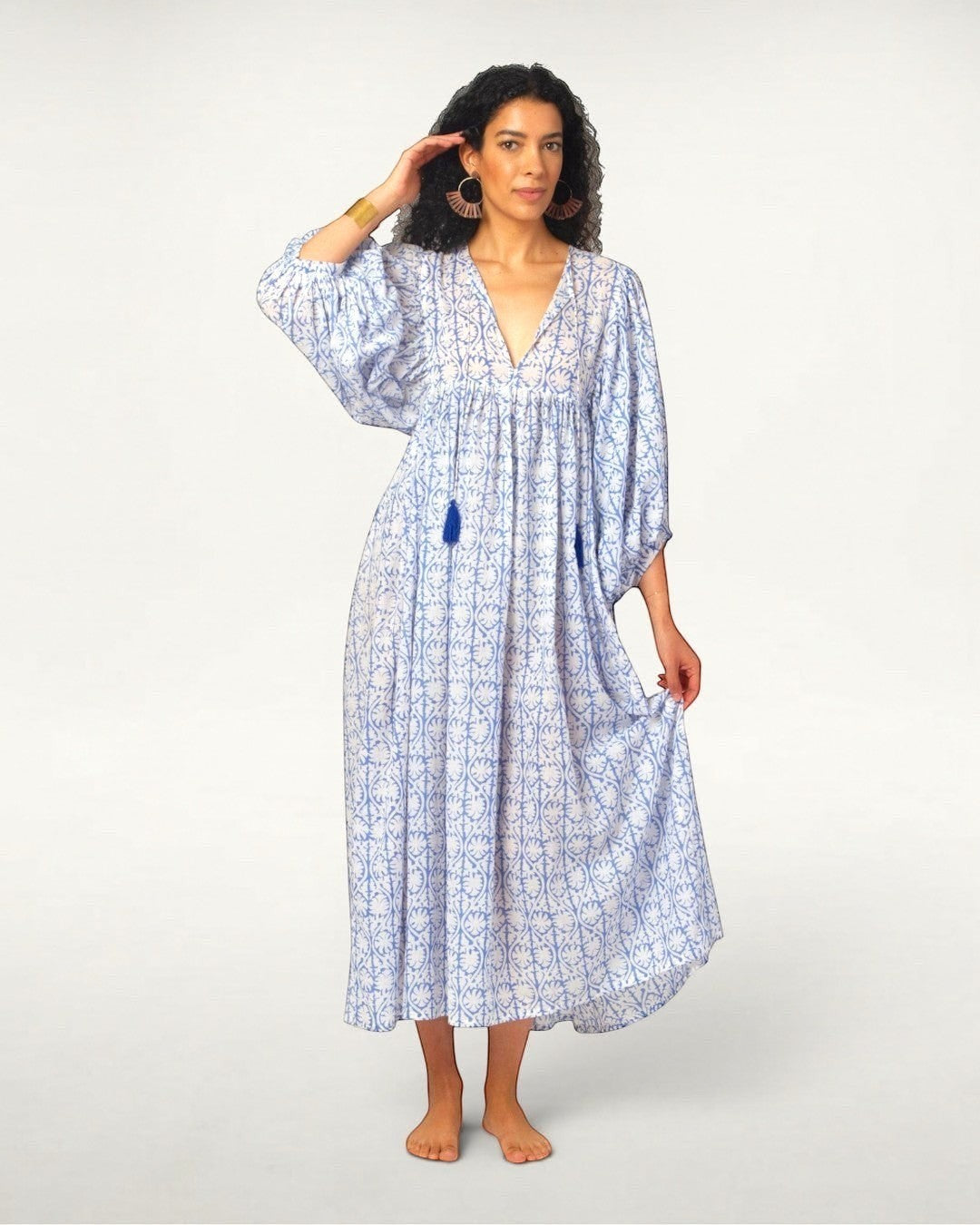 MAXI KLEID HANNAH Greek Blue