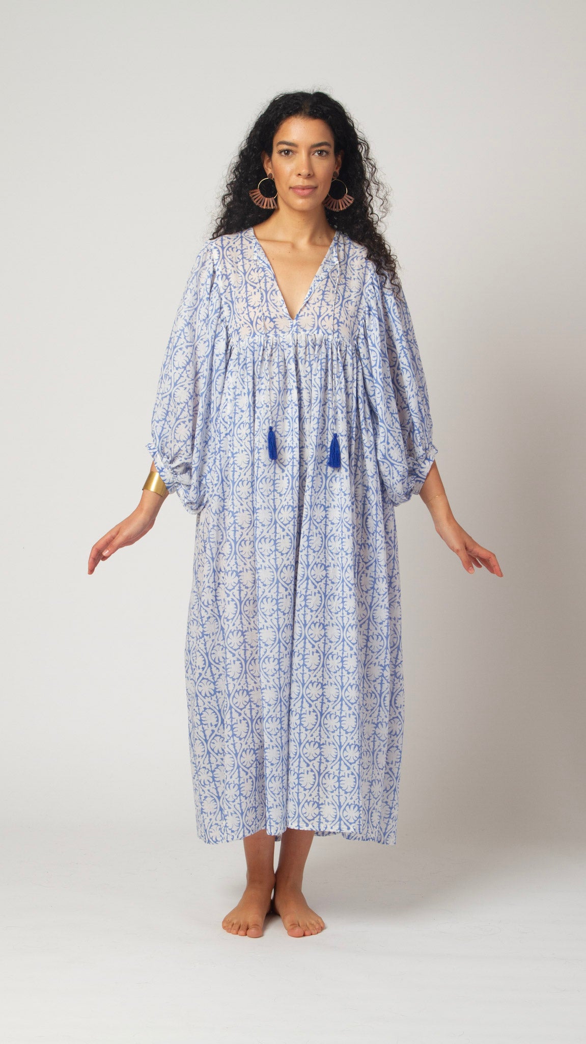 MAXI DRESS HANNAH Greek Blue