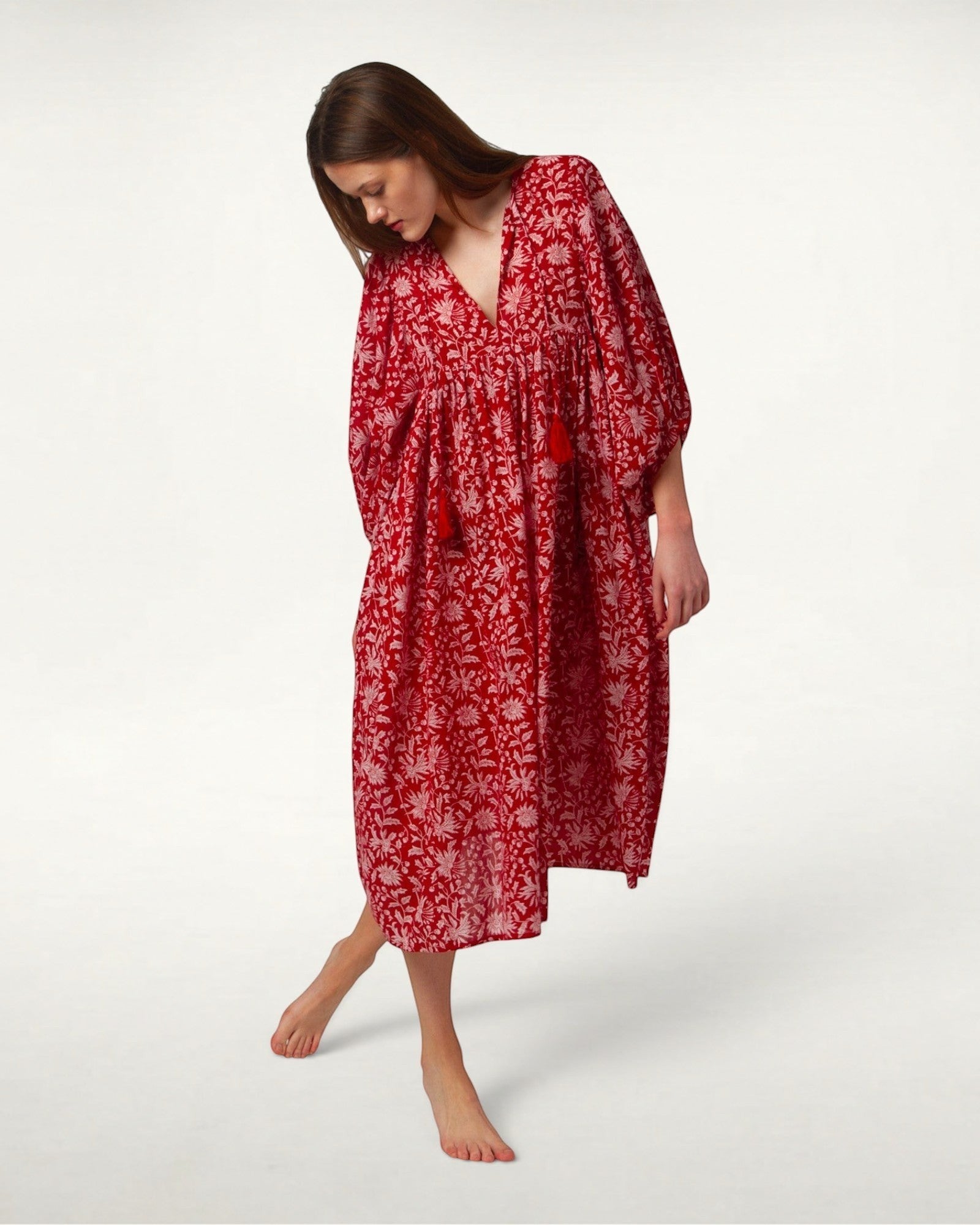 MIDI DRESS AVA Pomegranate
