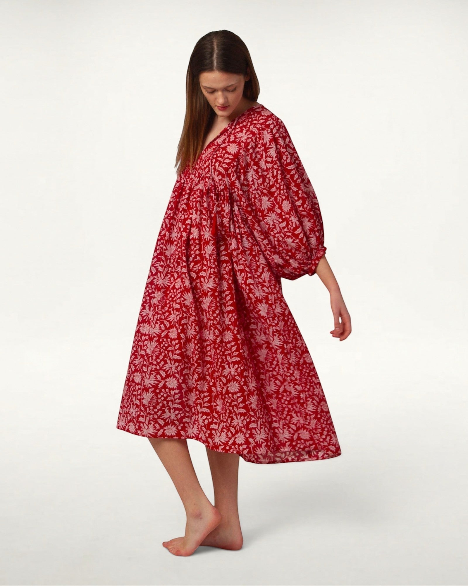 MIDI DRESS AVA Pomegranate