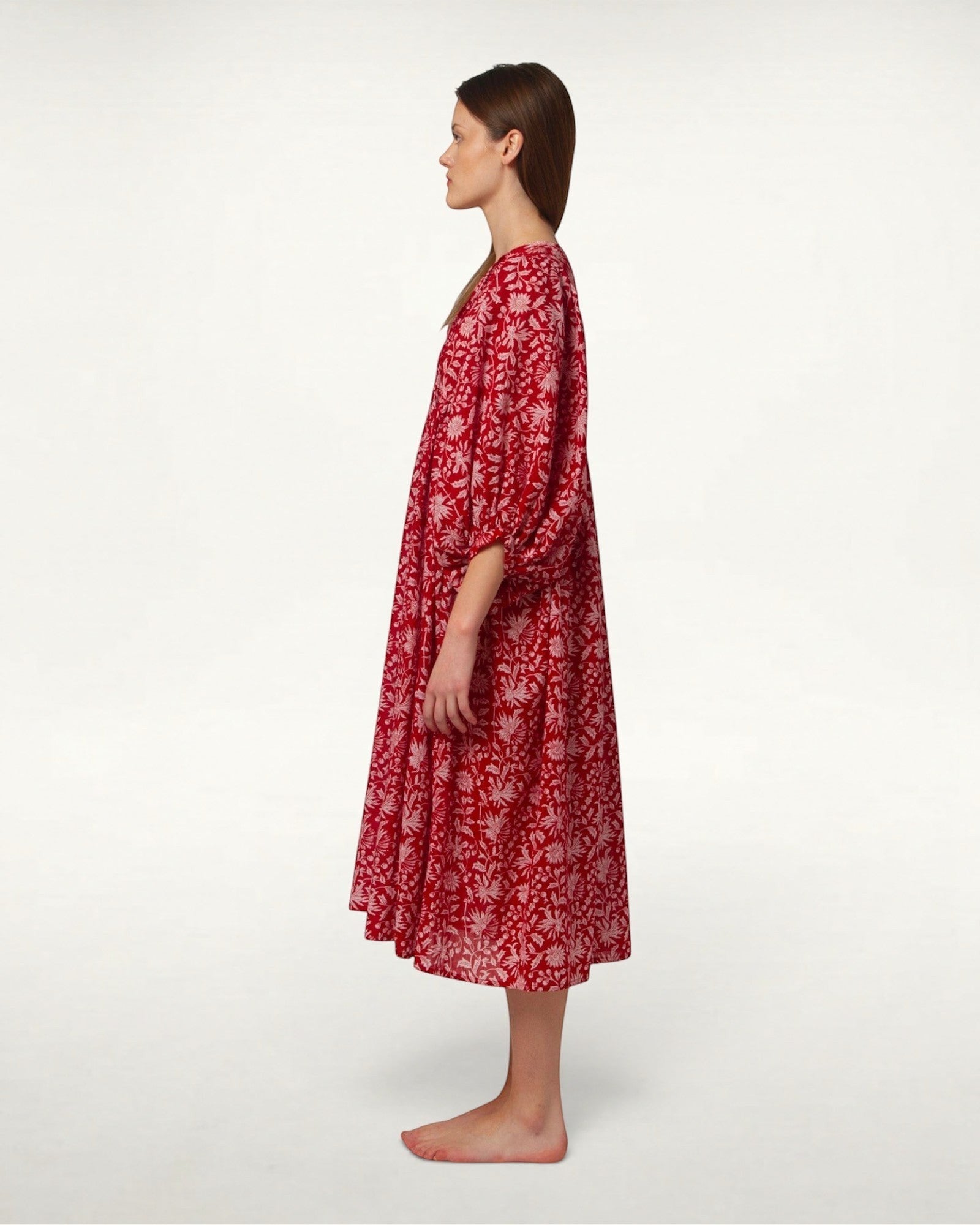 MIDI DRESS AVA Pomegranate