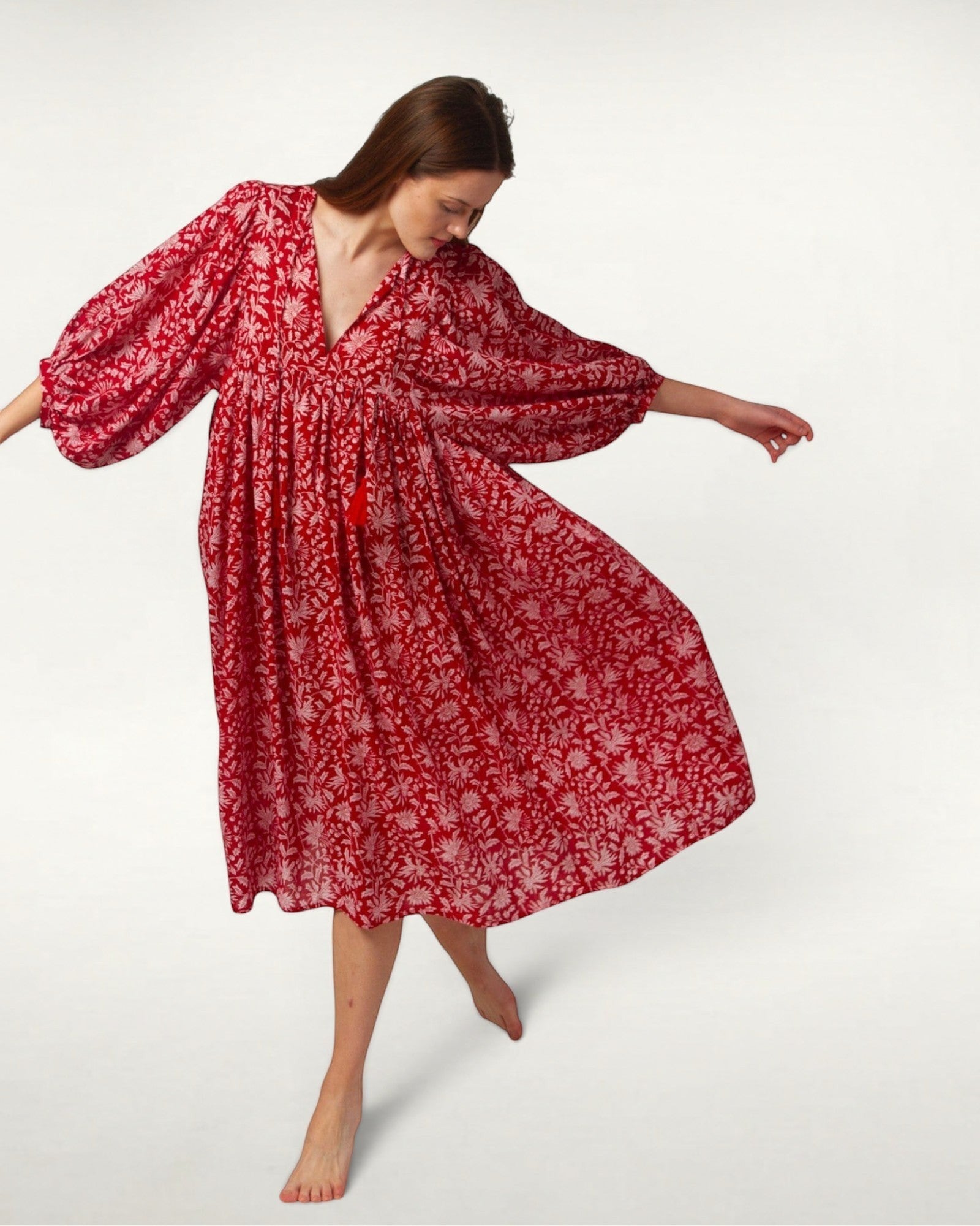 MIDI DRESS AVA Pomegranate