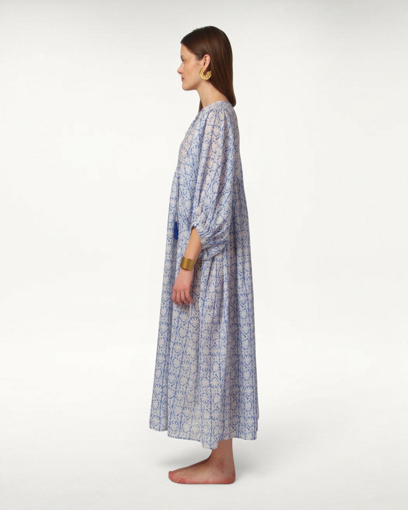 MIDI DRESS AVA Greek Blue