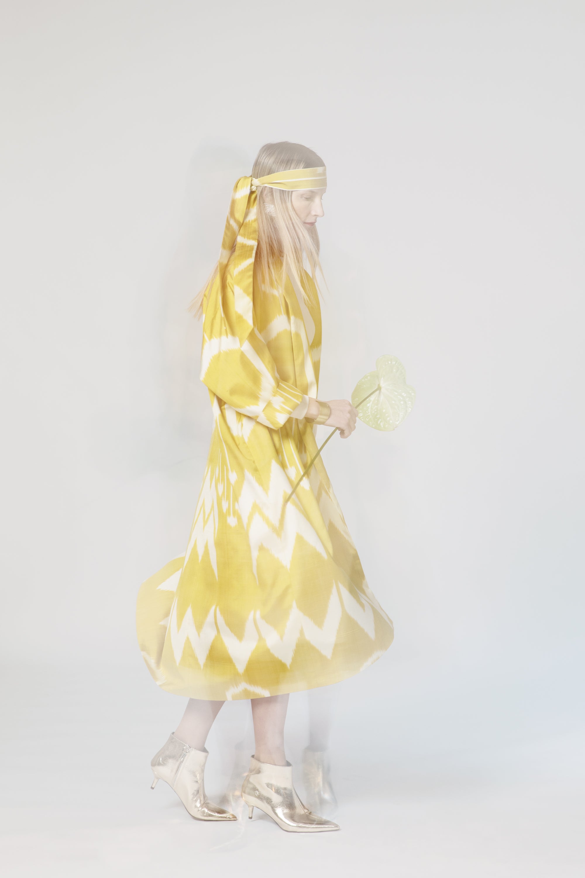 IKAT OVERSIZE COAT Arrow Saffron