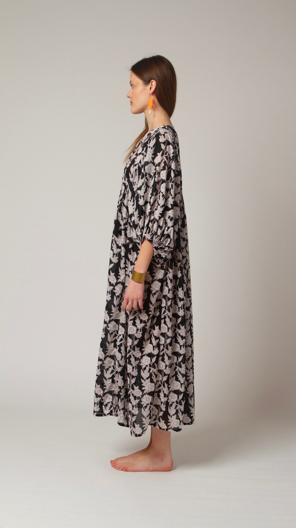MAXI DRESS HANNAH Black Flower