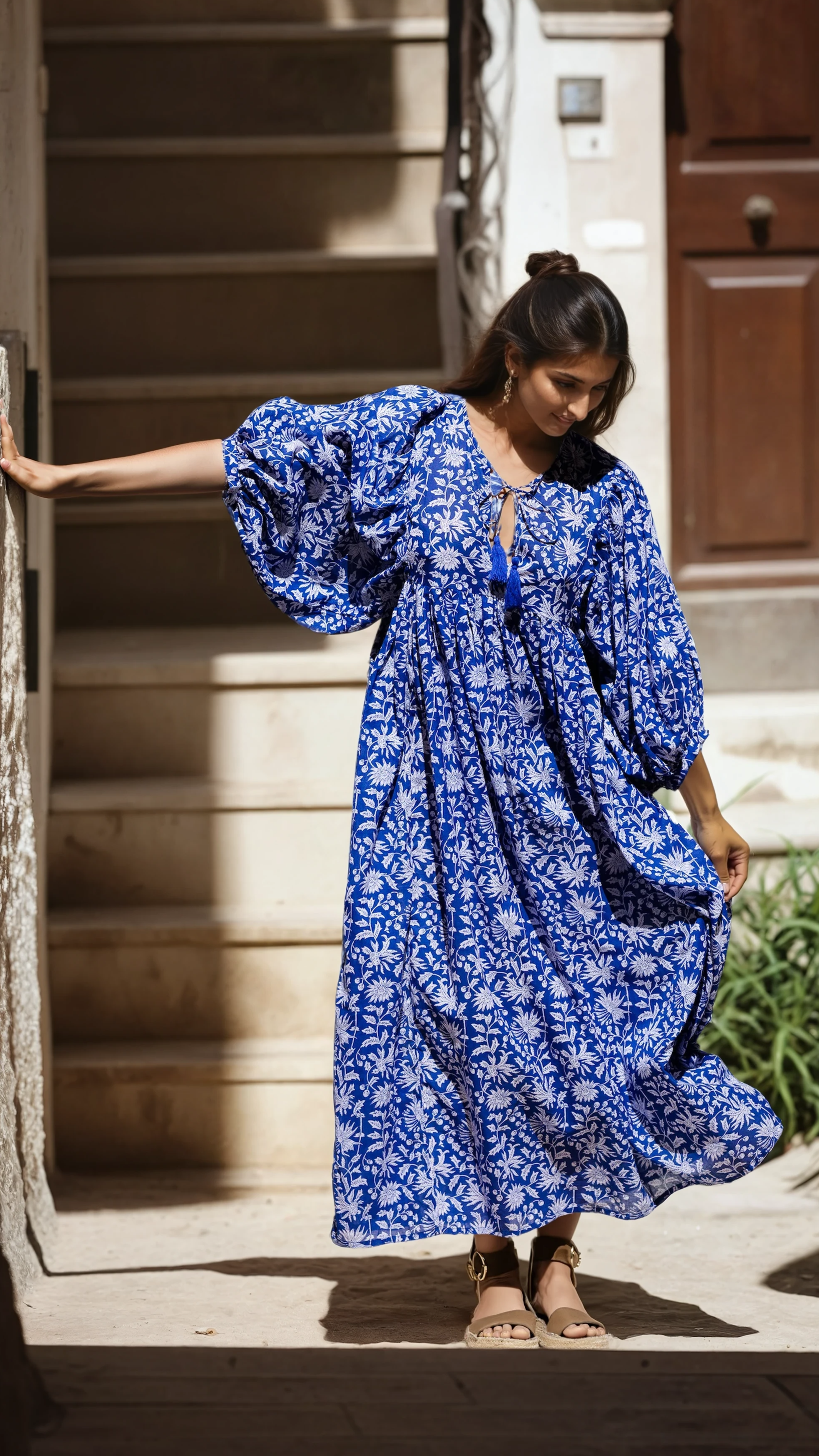 MAXI DRESS HANNAH Indigo Blue