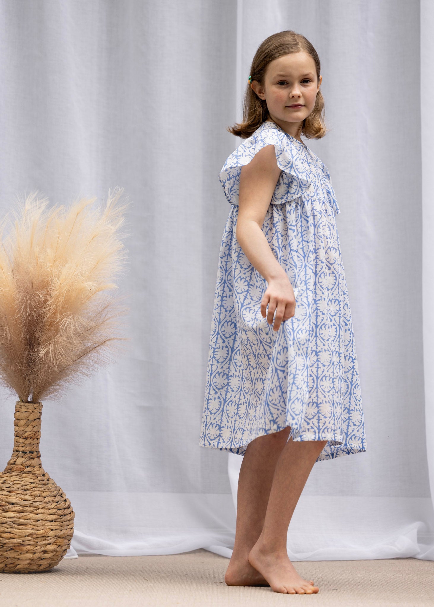 MINI&ME DRESS BILLIE Blue Greek