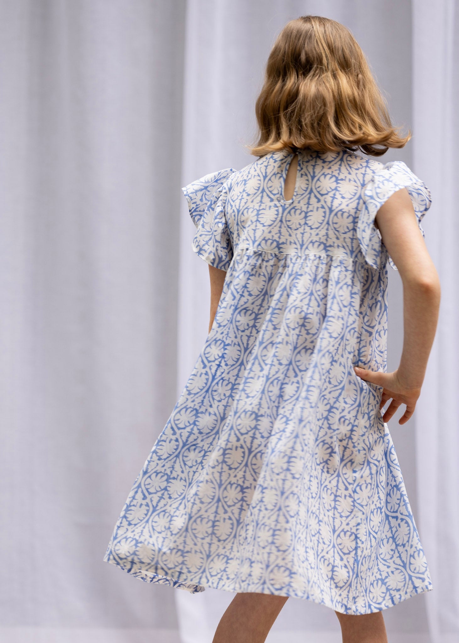 MINI&ME DRESS BILLIE Blue Greek