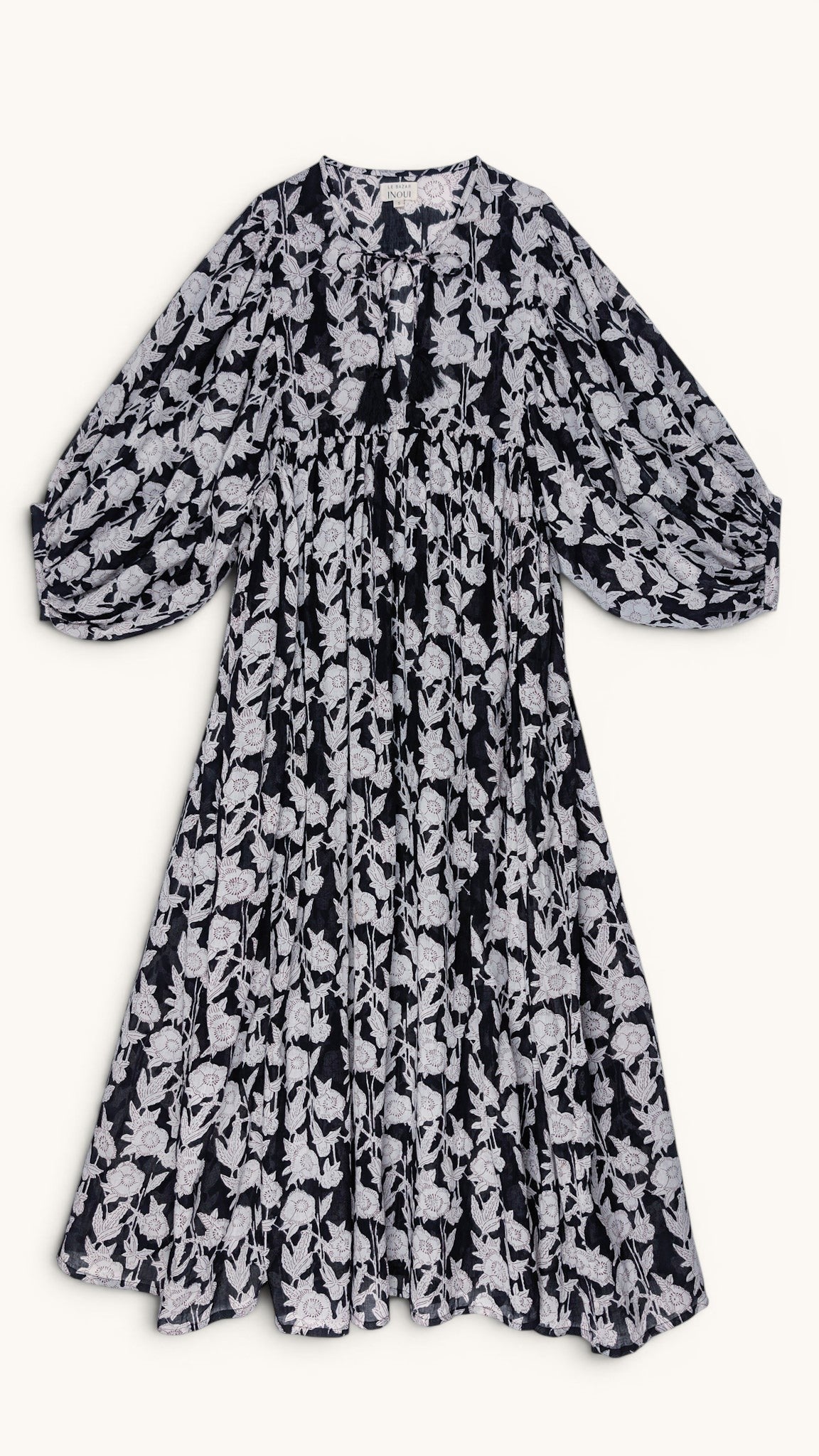 MAXIKLEID HANNAH Black Flower
