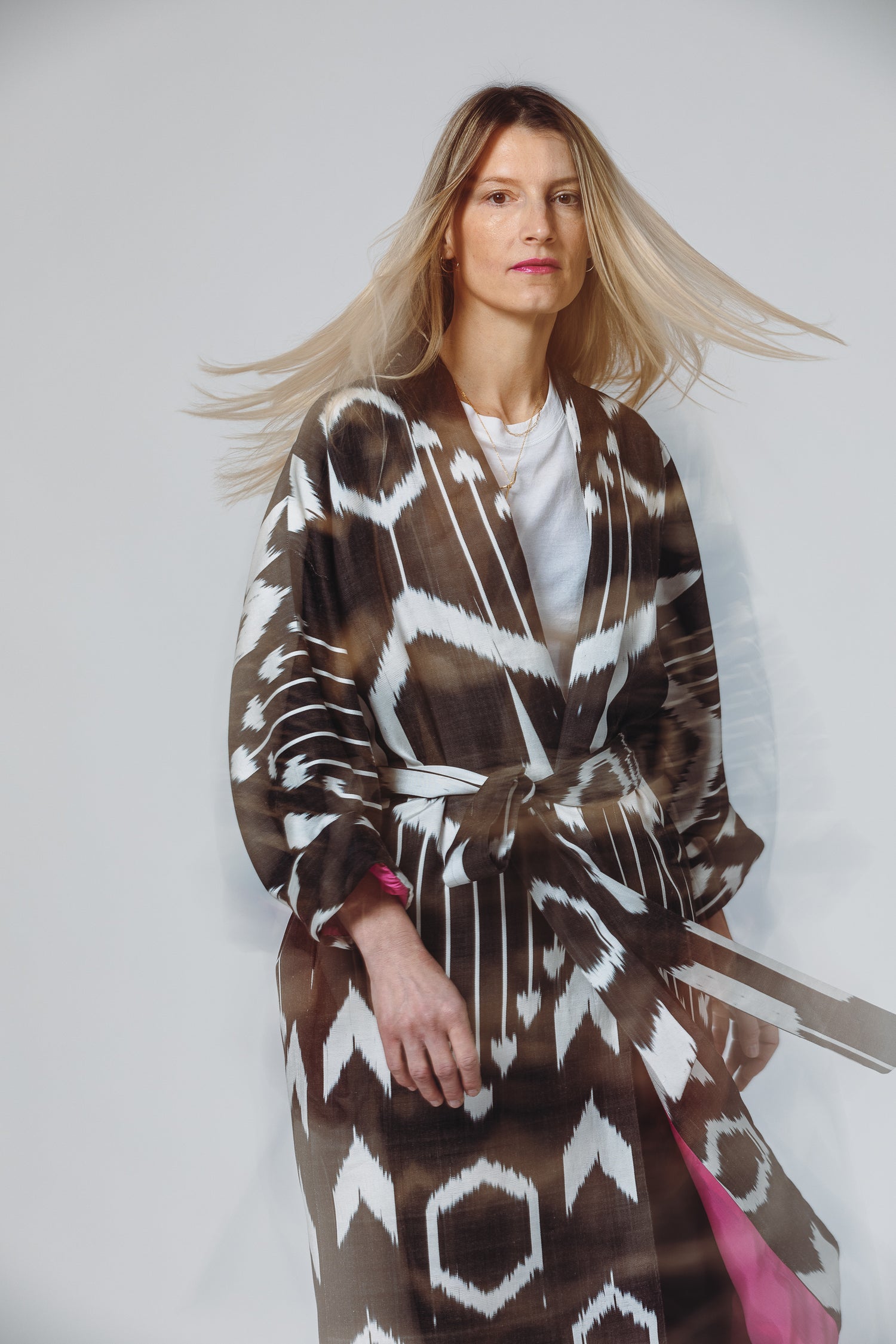 IKAT OVERSIZE COAT Black Arrow