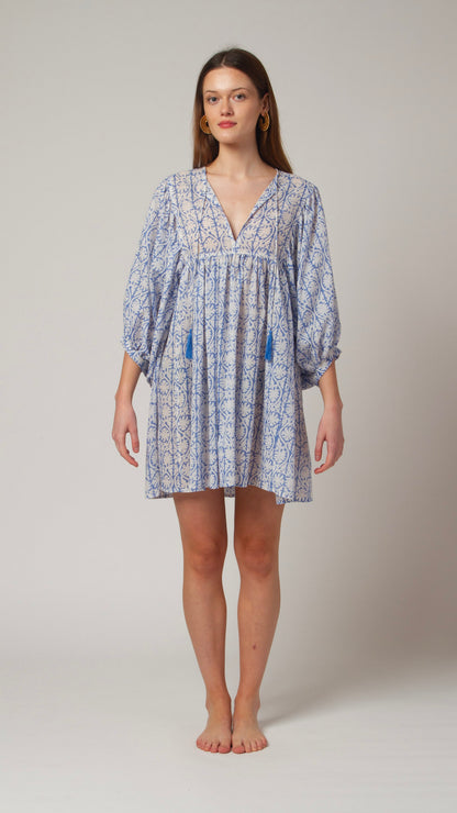 MINI DRESS LALA Greek Blue