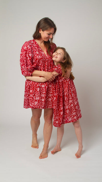 MINI&amp;ME DRESS BILLIE Pomegranate