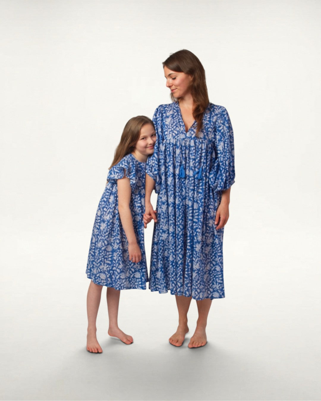 MIDI KLEID AVA Azure Blue