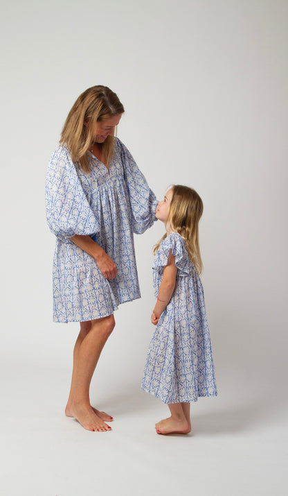 MINI&amp;ME DRESS BILLIE Blue Greek