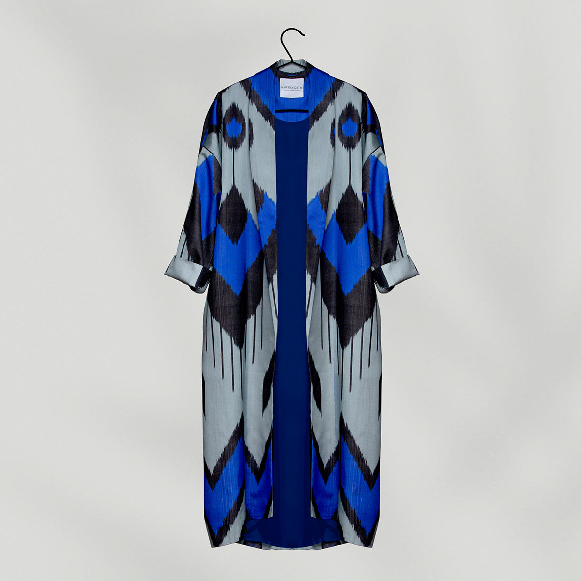 IKAT OVERSIZE COAT Arrow Electric Blue