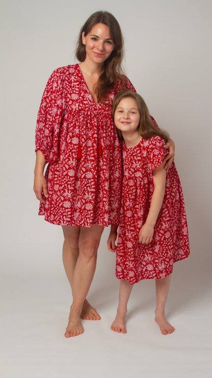MINI&amp;ME DRESS BILLIE Pomegranate