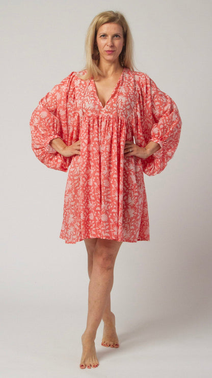 MINI DRESS LALA Coral Pink