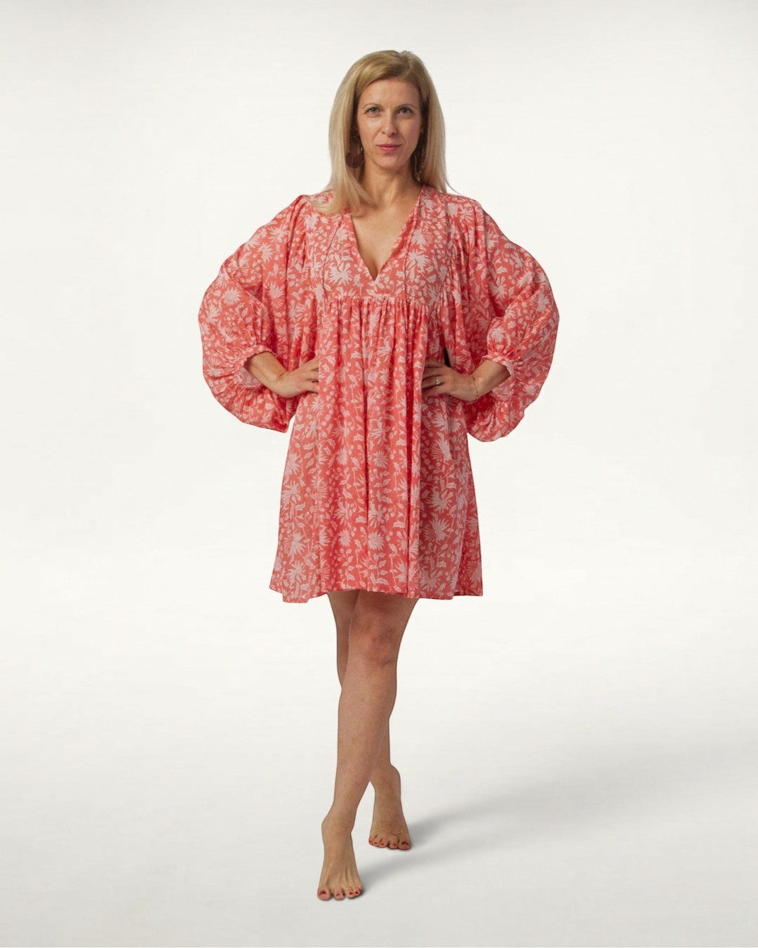 MINI DRESS LALA Coral Pink