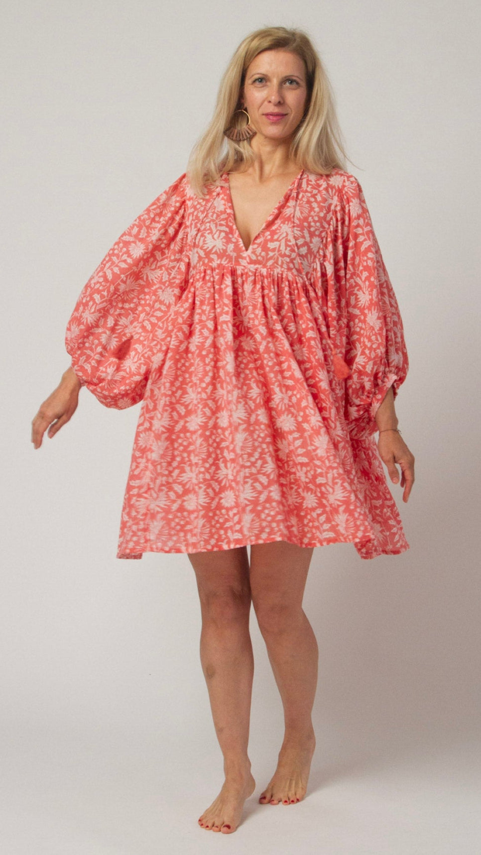 MINI DRESS LALA Coral Pink