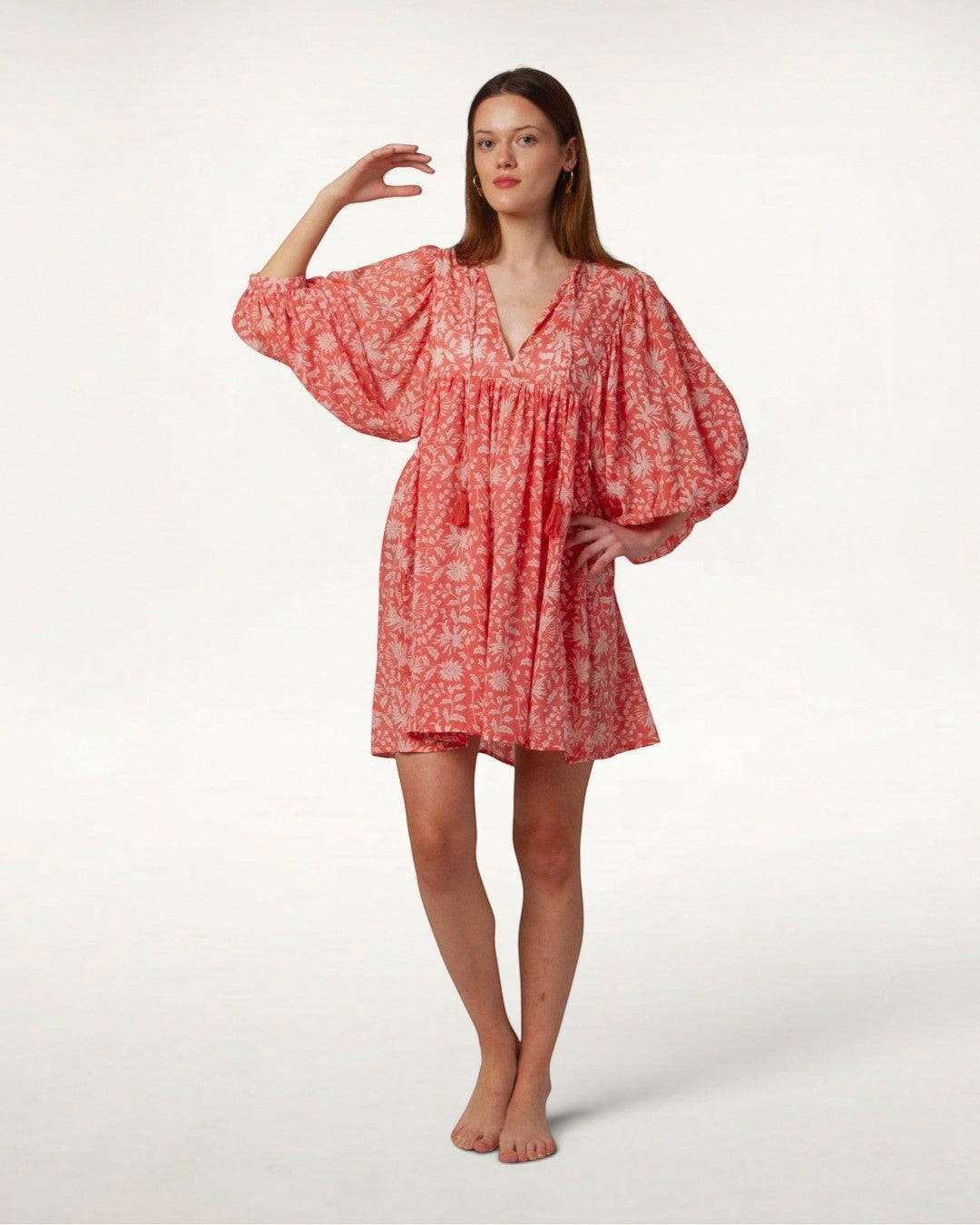 MINI DRESS LALA Coral Pink