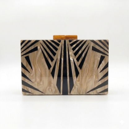 ACRYLIC BOX CLUTCH Art Deco