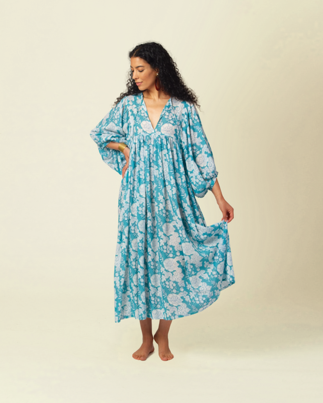 MAXI DRESS HANNAH Ocean Turquoise