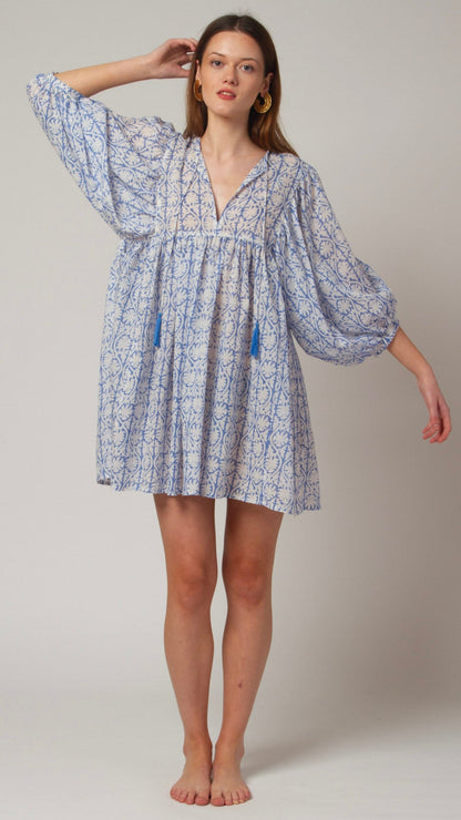 MINI DRESS LALA Greek Blue