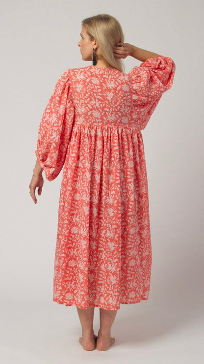 MIDI DRESS AVA Coral Pink