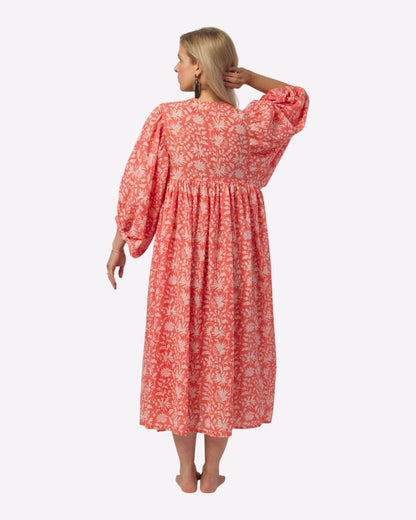 MIDI DRESS AVA Coral Pink