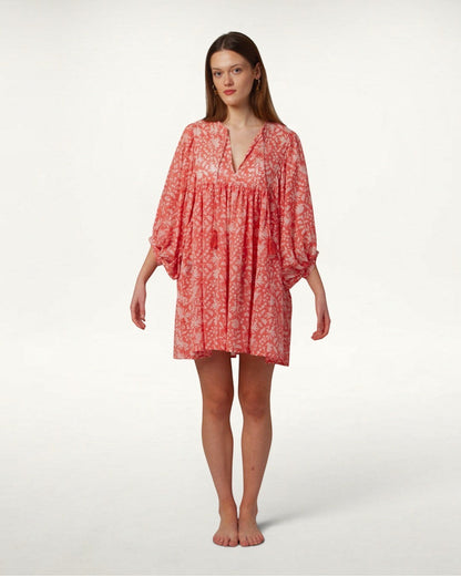 MINI DRESS LALA Coral Pink