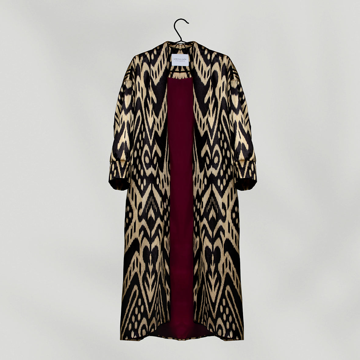 IKAT SILK OVERSIZE COAT Tribal Gold