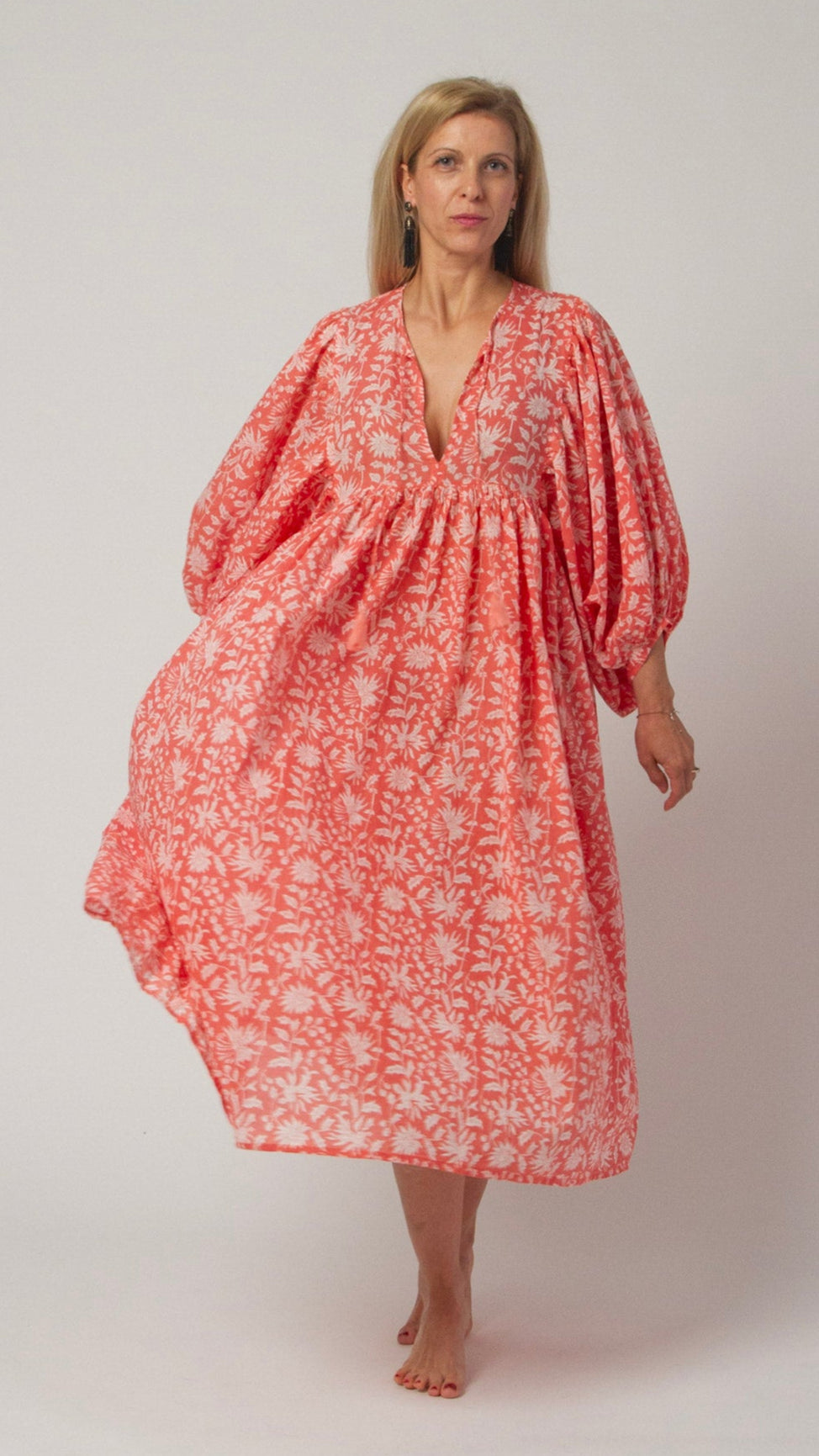 MIDI DRESS AVA Coral Pink