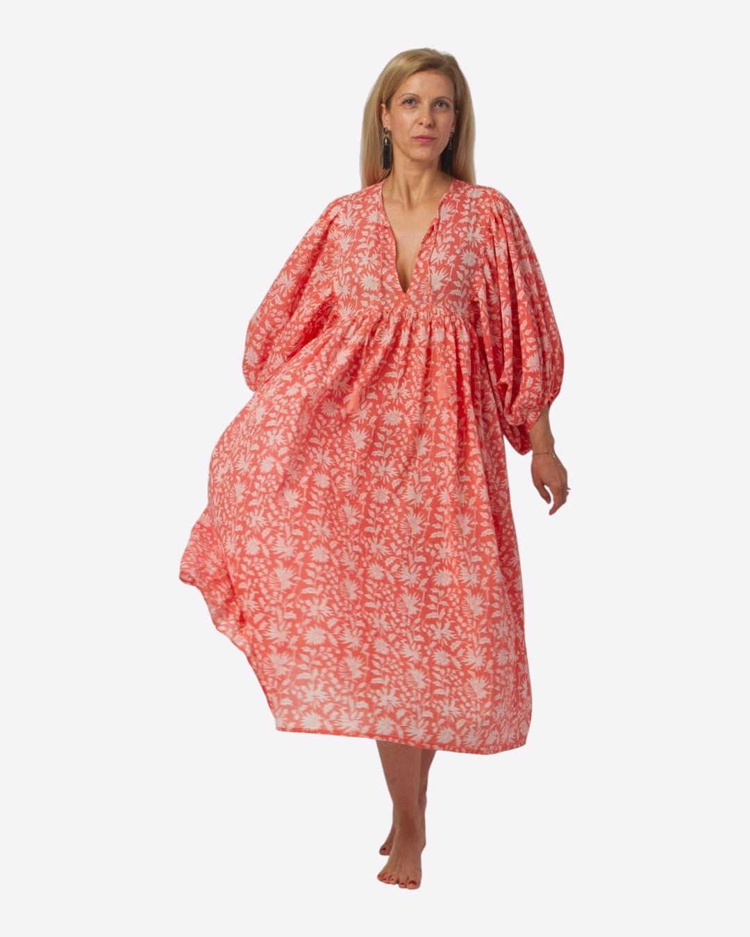 MIDI DRESS AVA Coral Pink