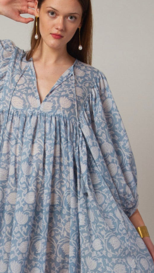 MIDI DRESS AVA Baby Blue
