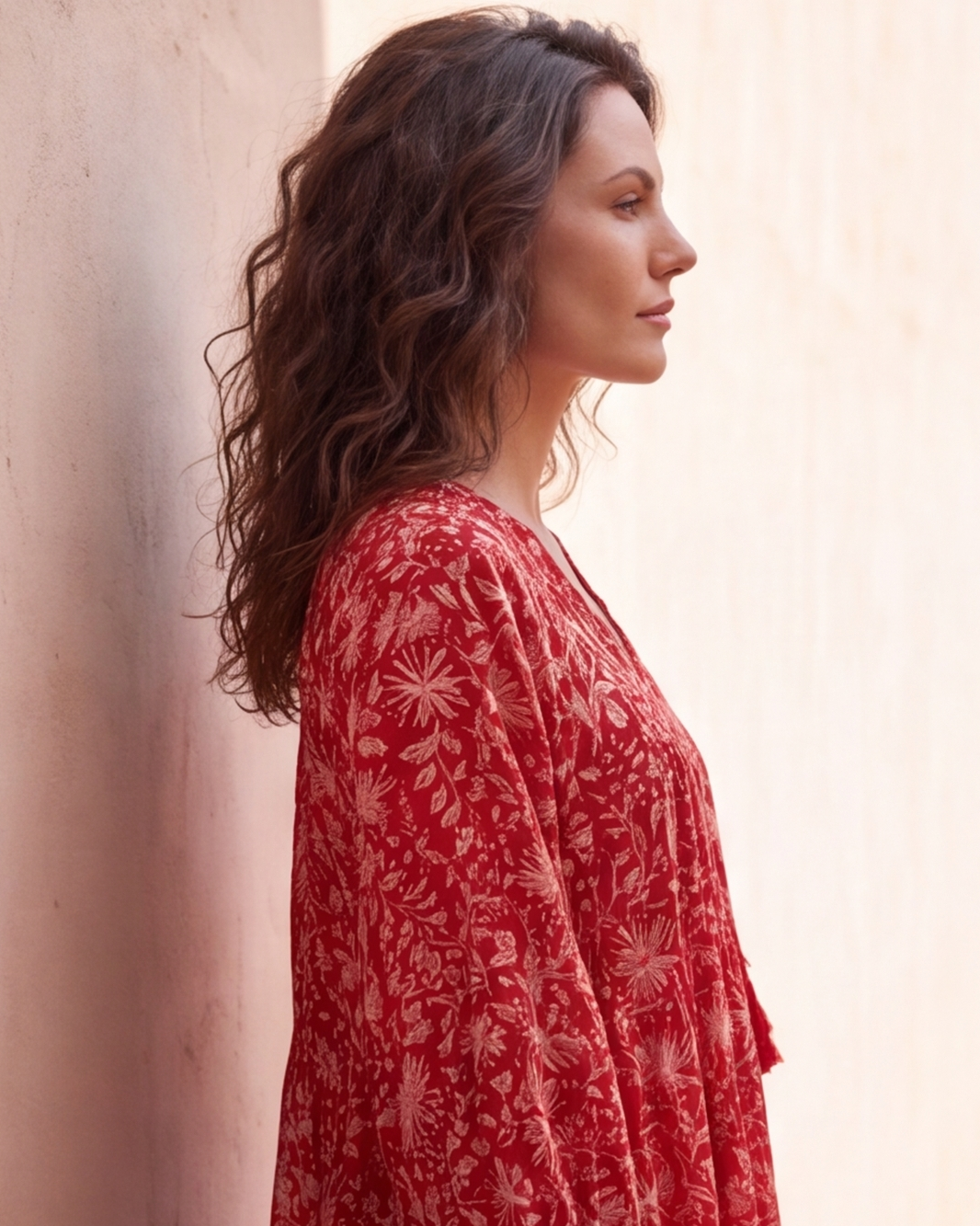 MIDI DRESS AVA Pomegranate