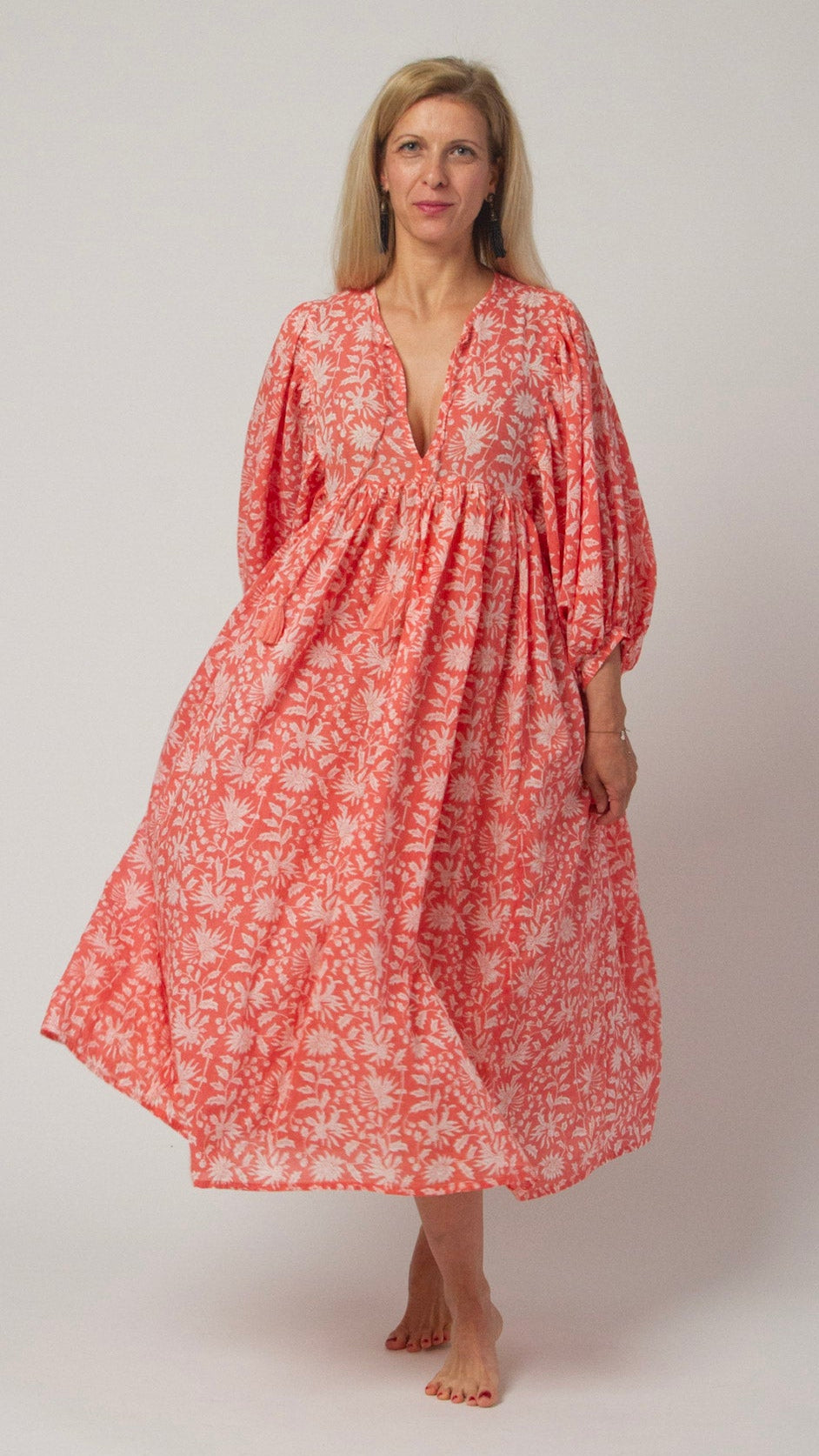 MIDI DRESS AVA Coral Pink