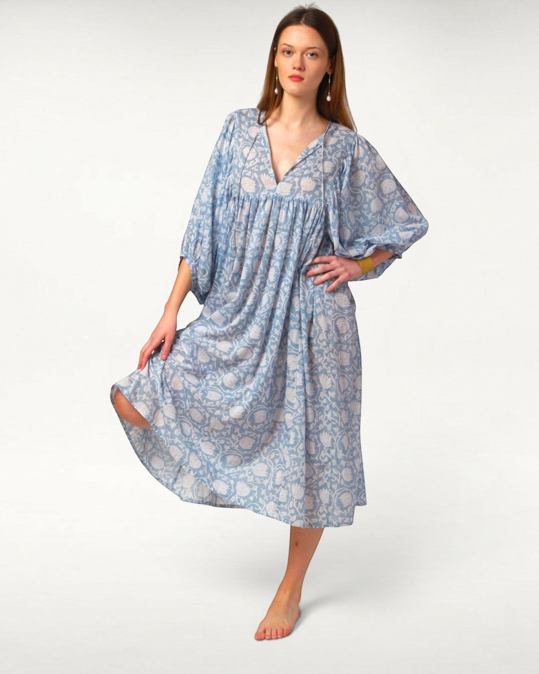 MIDI DRESS AVA Baby Blue